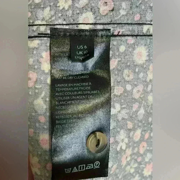 Anthropologie Mauve Marlie Button-Front Chambray Tunic, sz medium - Picture 10 of 11